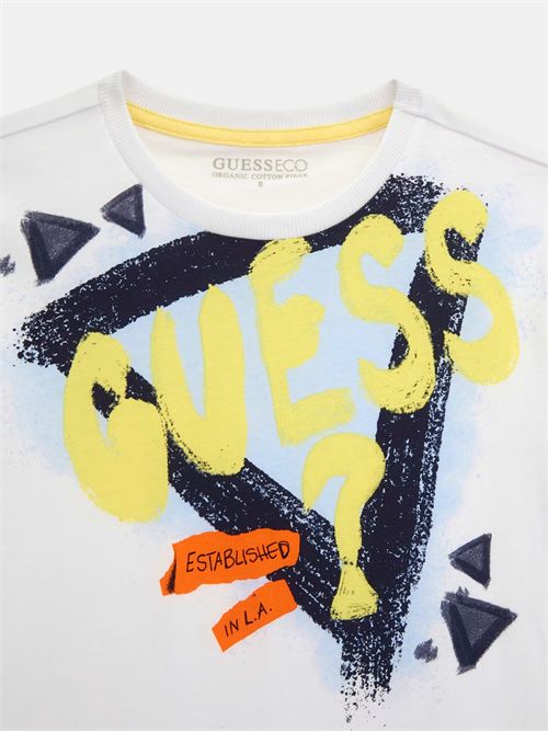 t-shirt bambino bianca GUESS | L5GI00K8HM4/G011